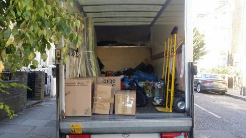 Muswell Hill residential street with a skip container placed