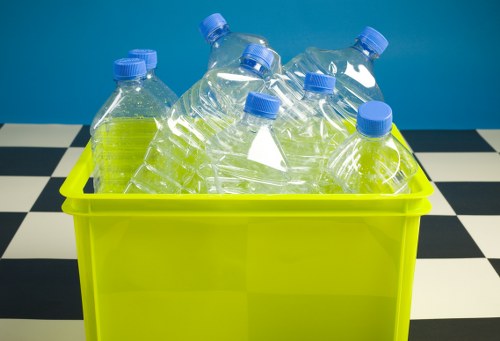 Various types of construction waste materials