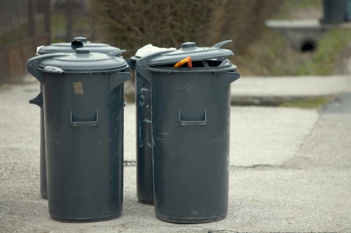 Recycling bins in Muswell Hill neighborhood