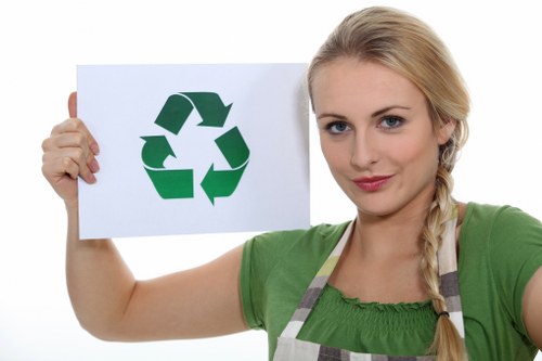 Professional garden waste removal team